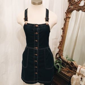 H&M overalls denim mini dress